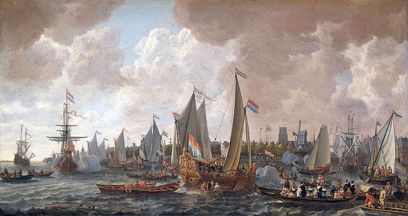 Lieve Verschuier The arrival of King Charles II of England in Rotterdam, 24 May 1660. France oil painting art